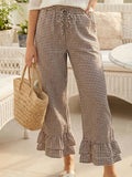 Gingham Ruffle Pants