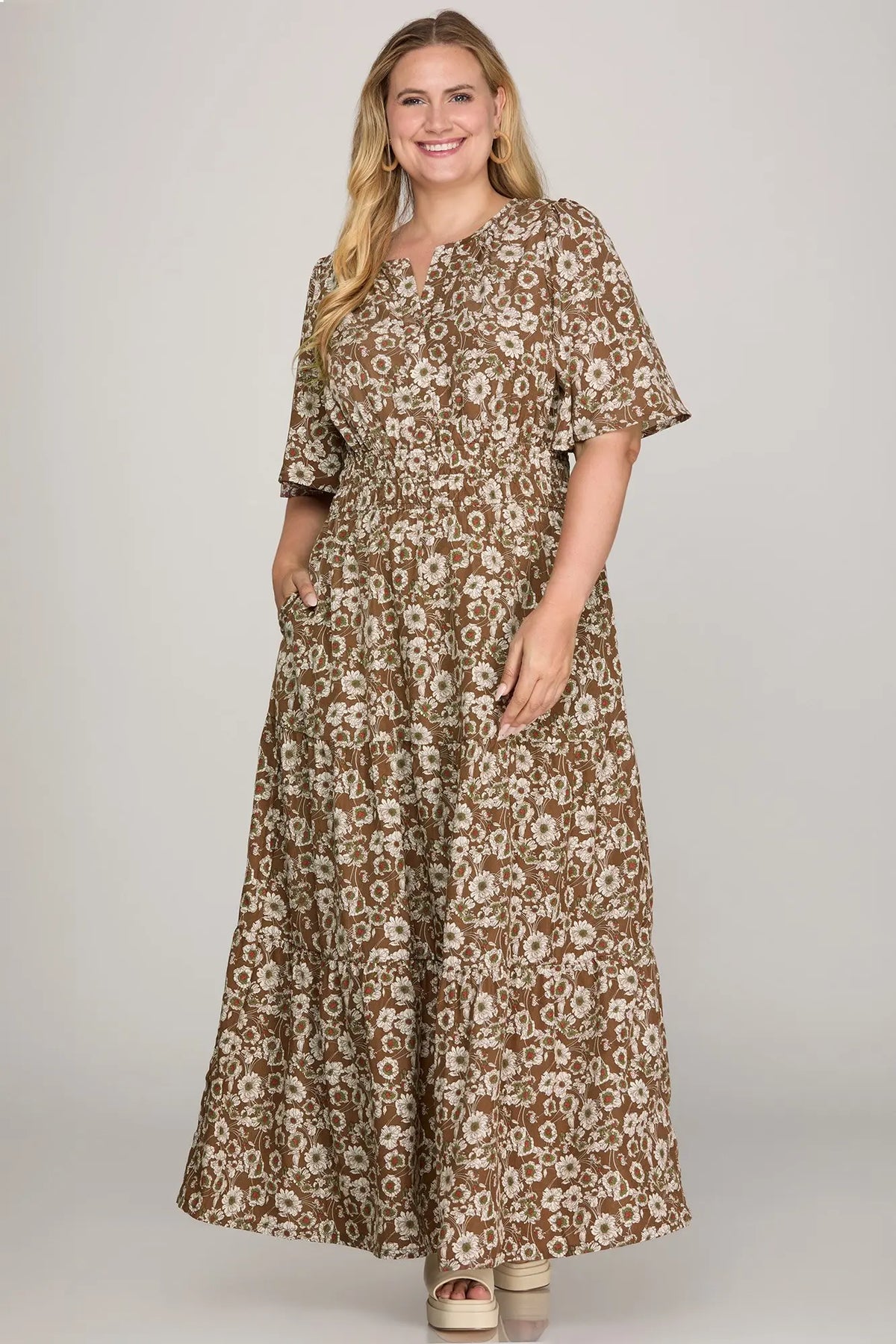 Curvy Tiered Maxi Dress