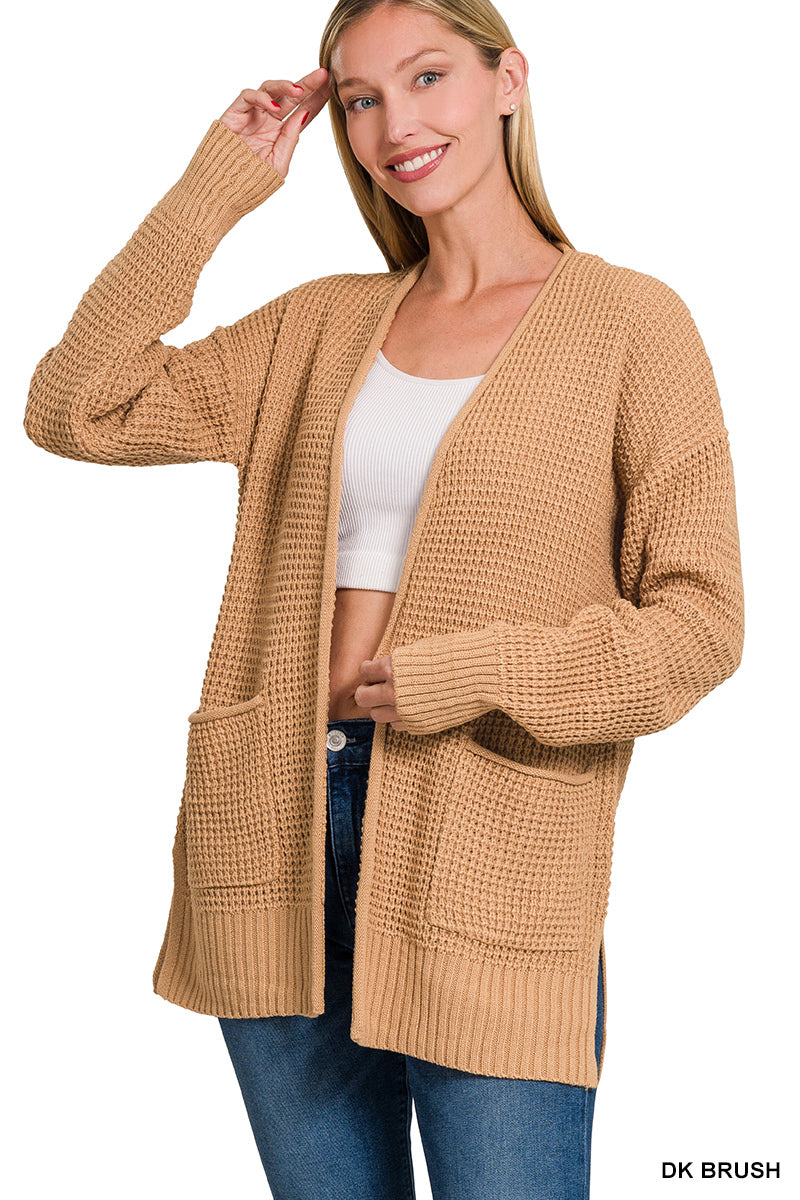 Brush Waffle Cardigan