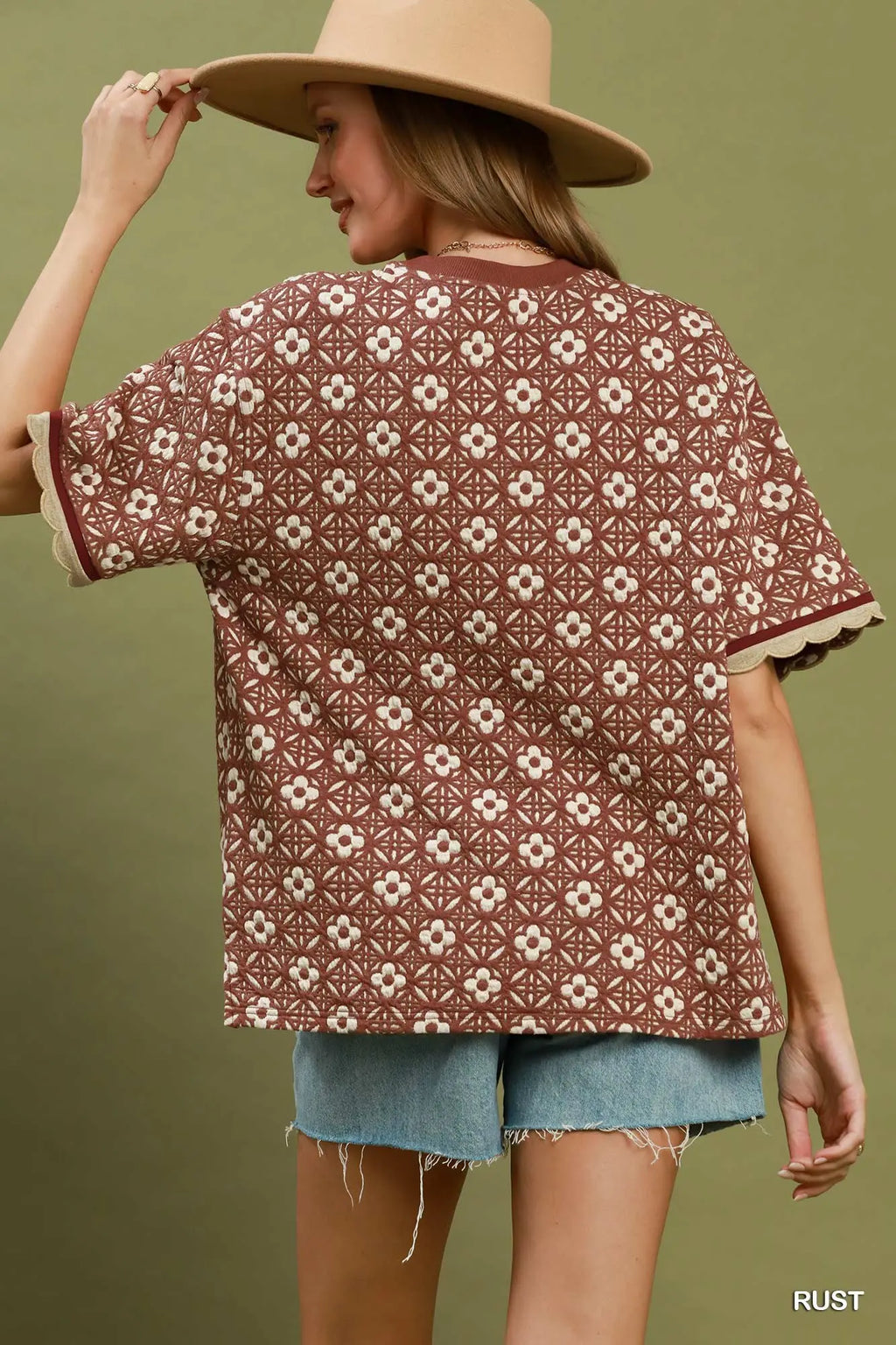 Rusty Crew Neck Top
