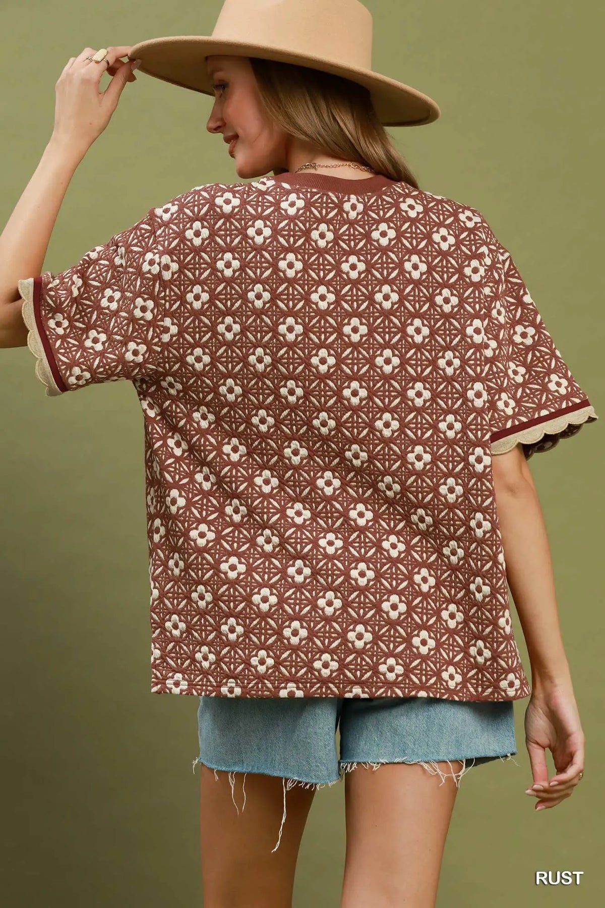 Rusty Crew Neck Top
