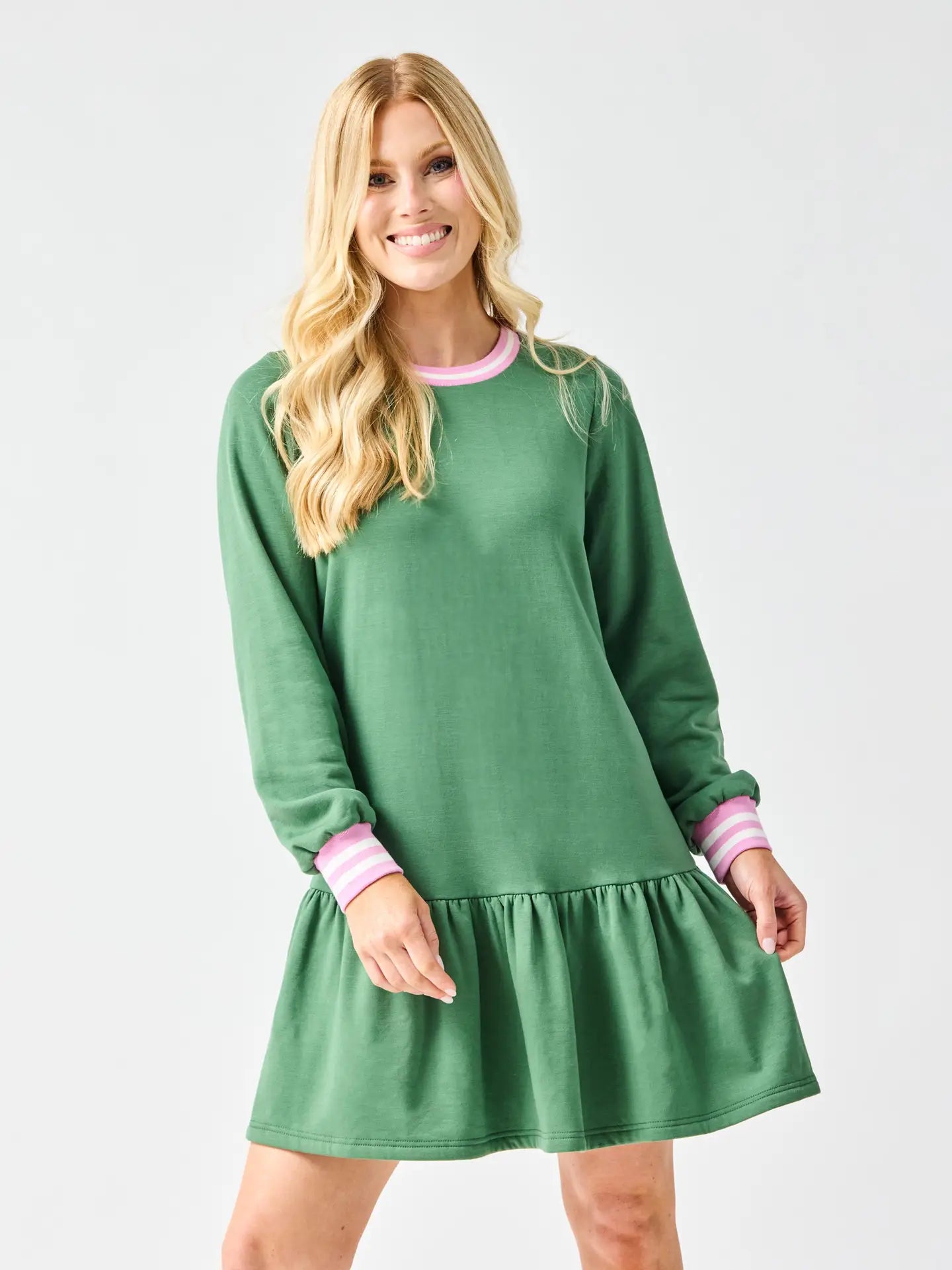 Crewneck Ruffle Dress