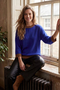 Royal Blue and Brown Sweater