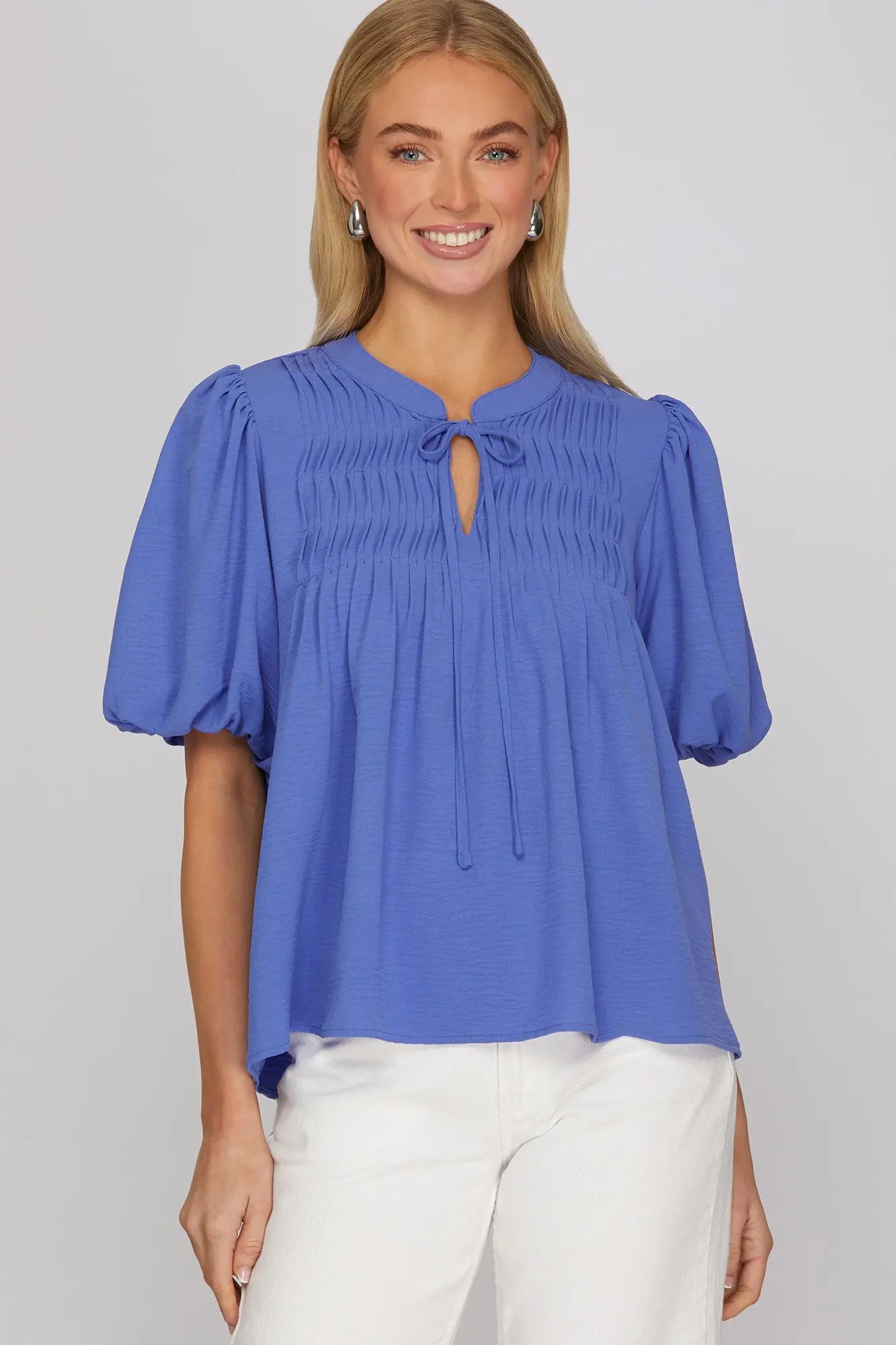 Blue Bow Top