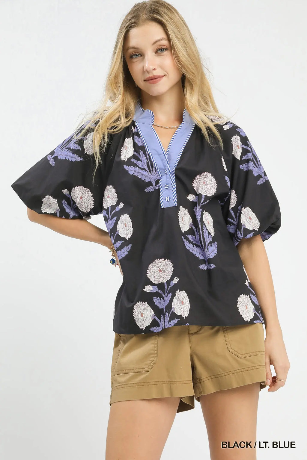 Curvy Floral Print Top