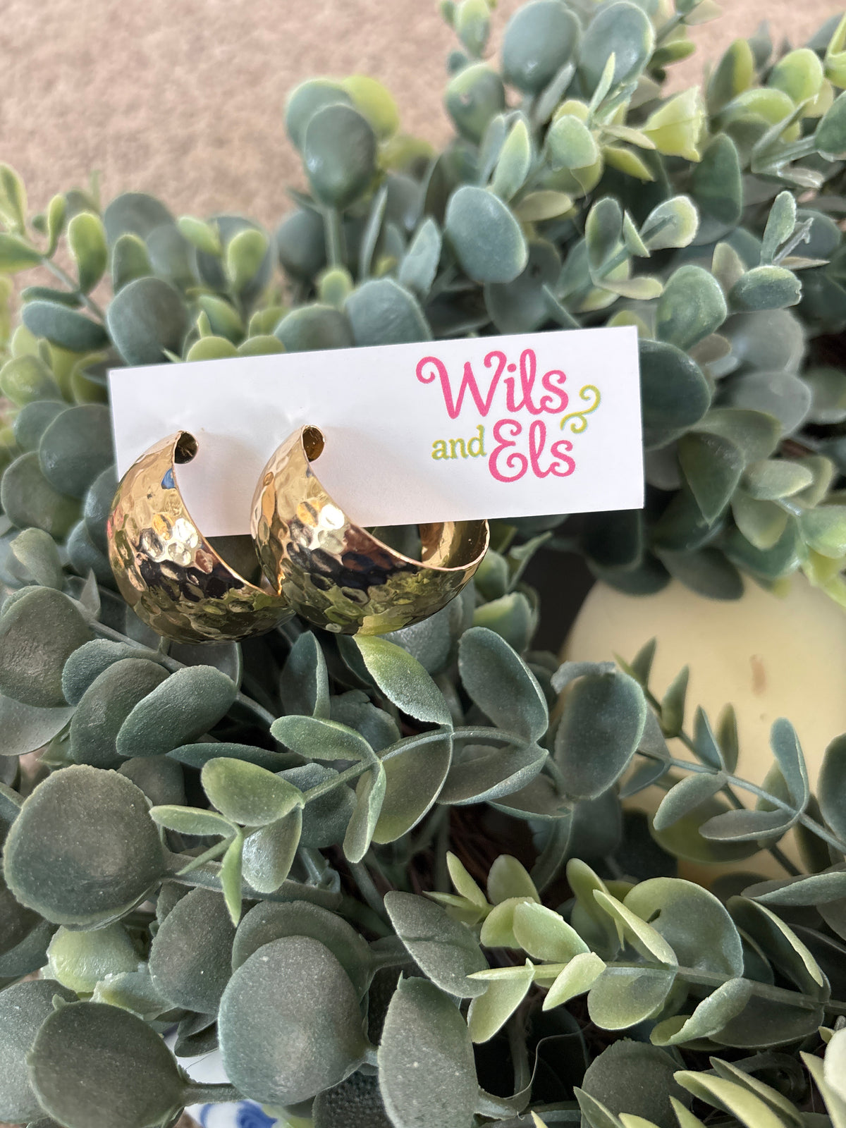 Thick Hammered Hoops