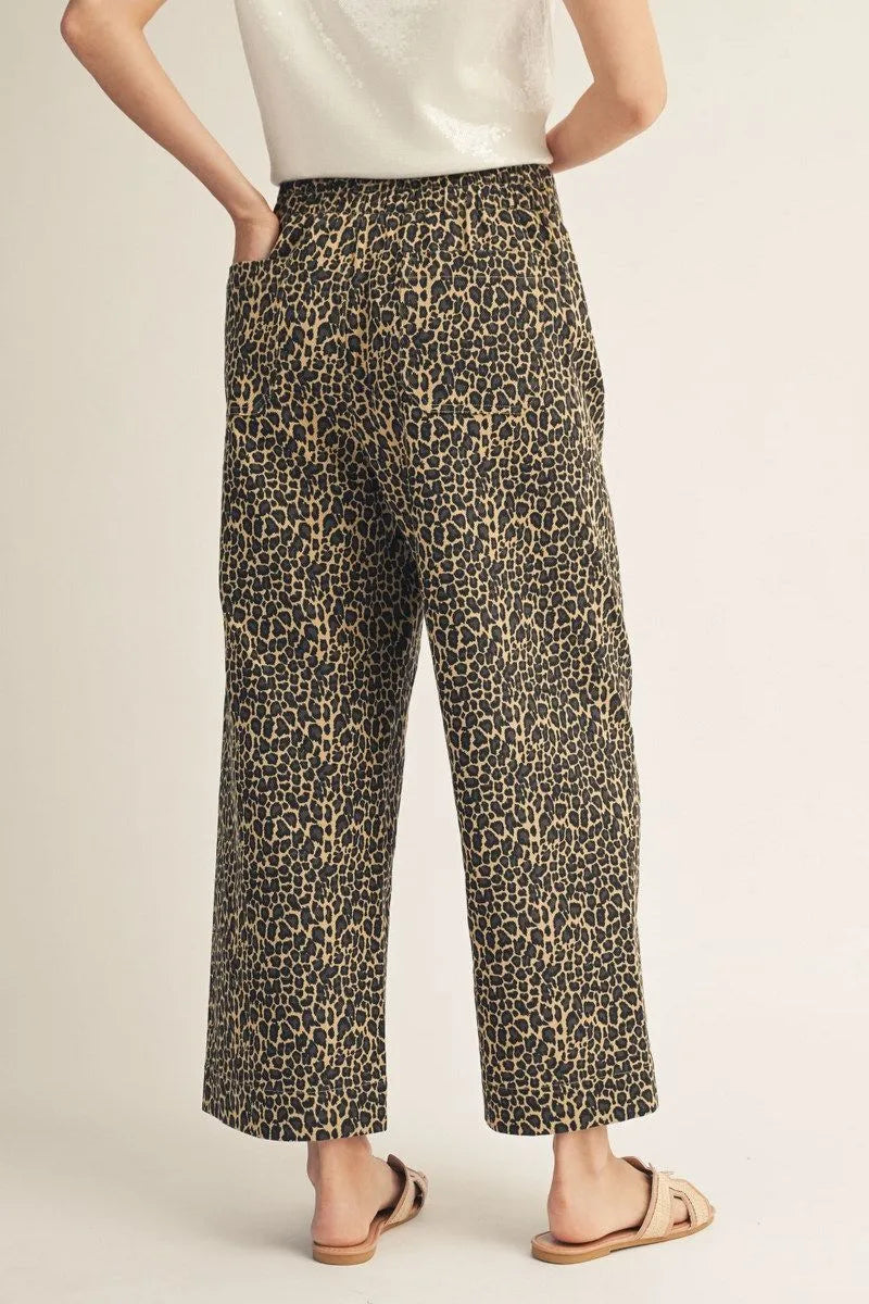Leopard Wide Leg Pants
