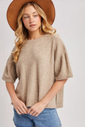 Latte Knit Top