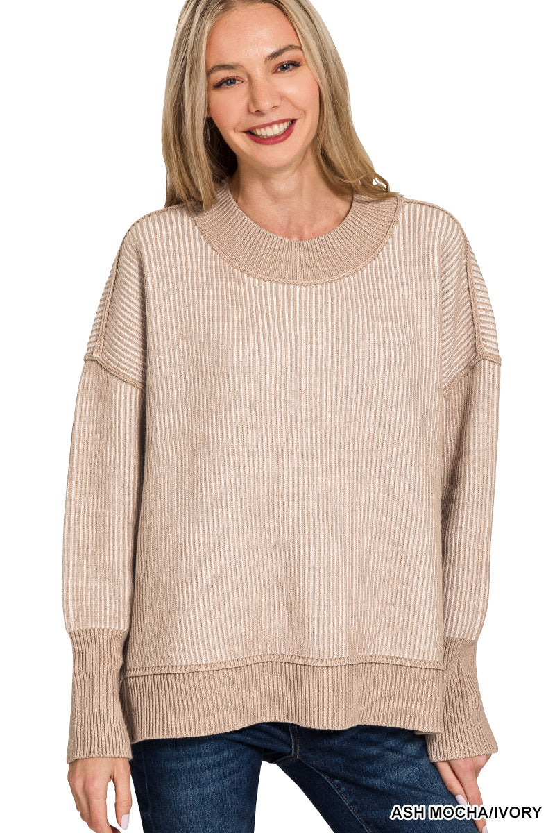 Two Tone Exposed Sweater