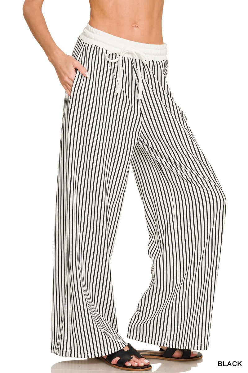 Black Pinstripe Pants