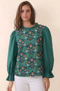 Floral Peasant Top