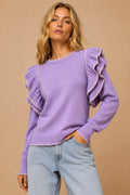 Purple Ruffled Top