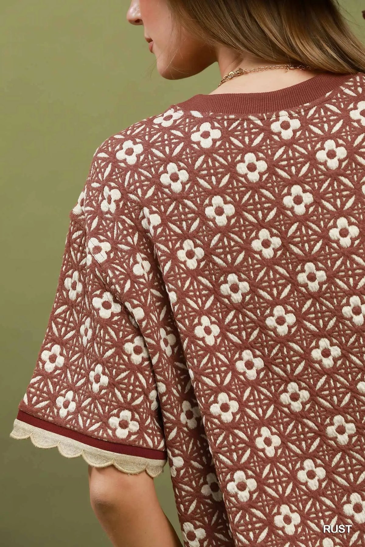 Rusty Crew Neck Top