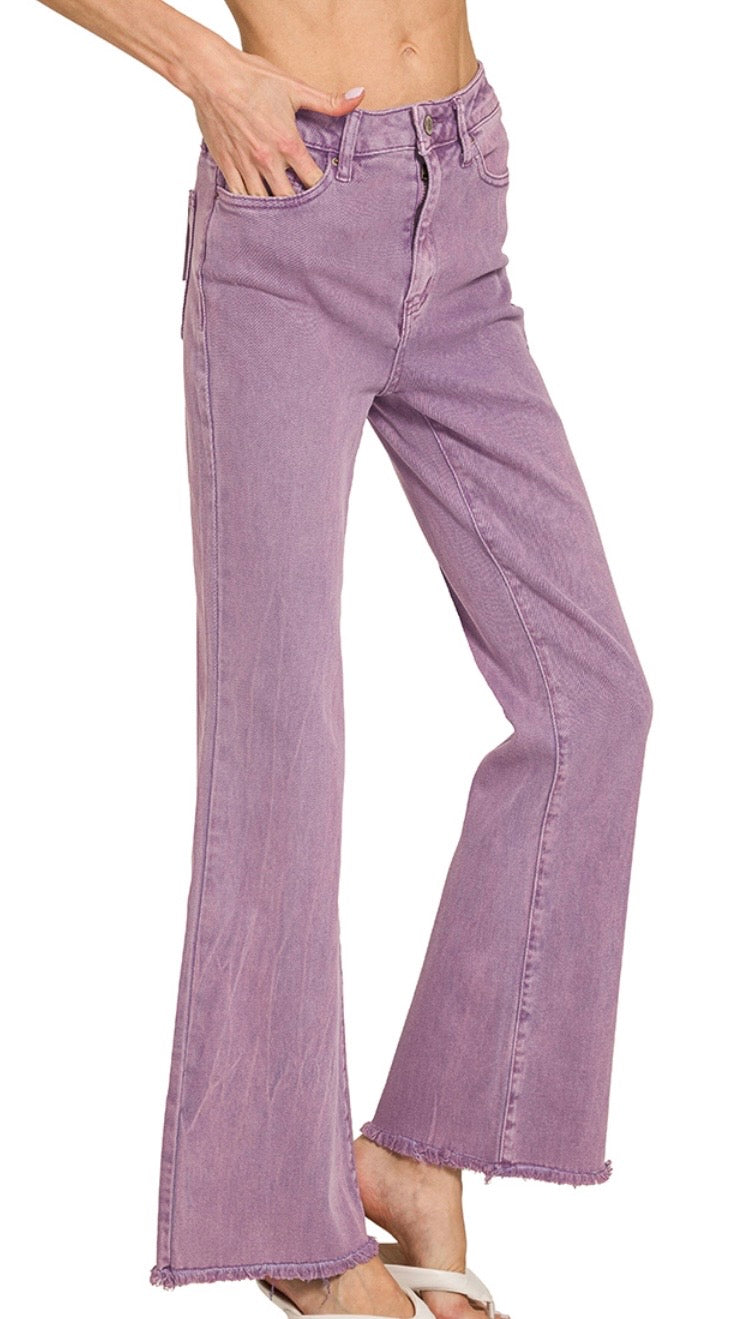 Purple Cropped Denim