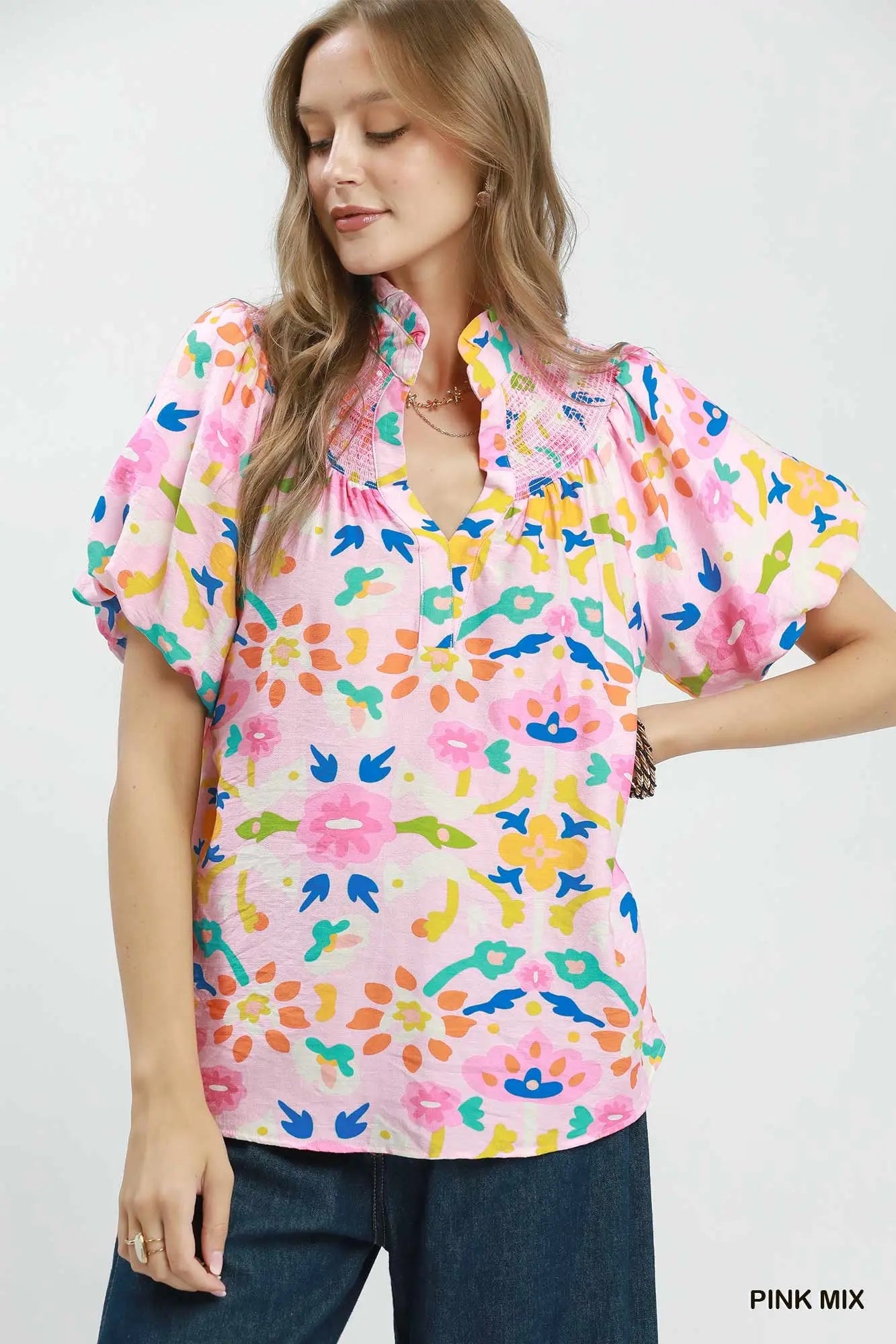 Folk Art Print Top