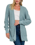 Mist Waffle Cardigan