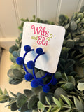 Blue Pom Hoops