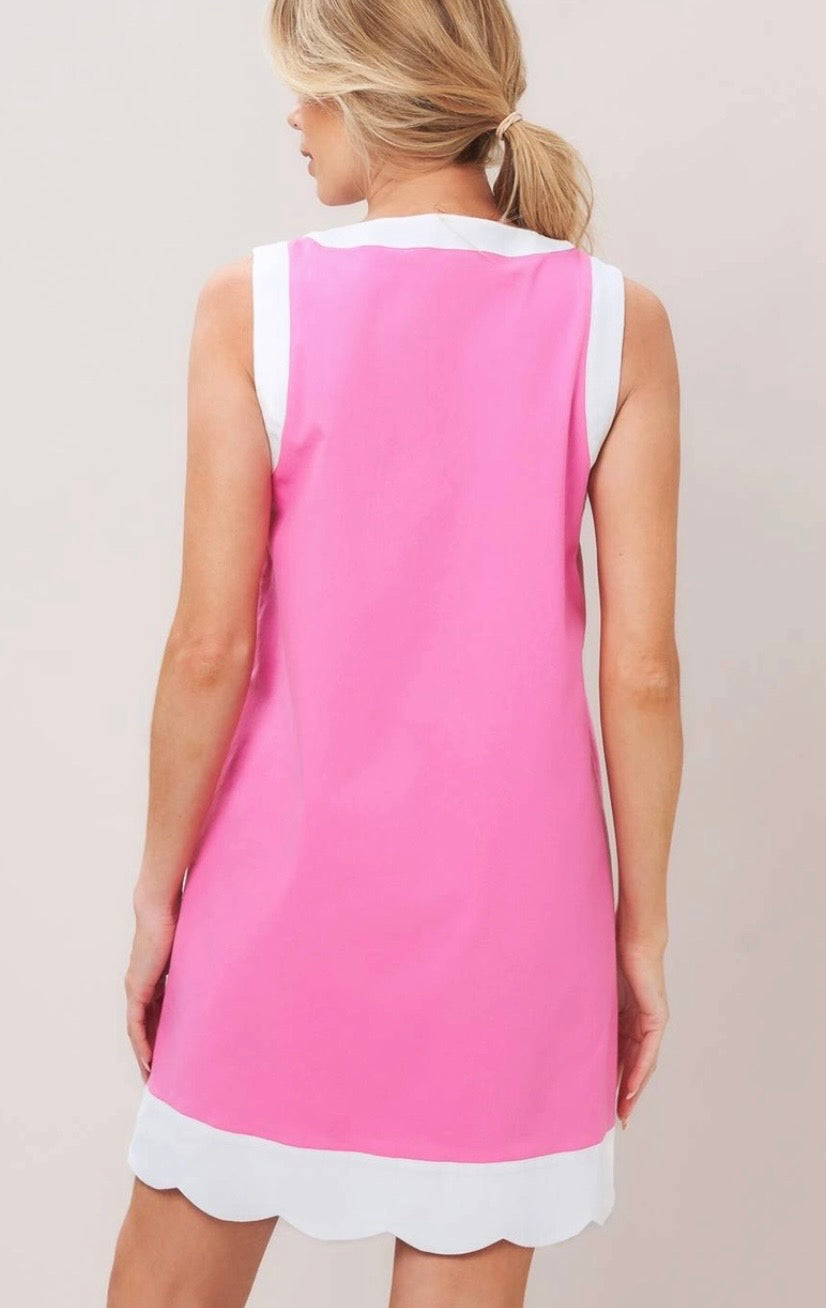 Scalloped Mini Dress