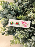Grinch Heart Studs