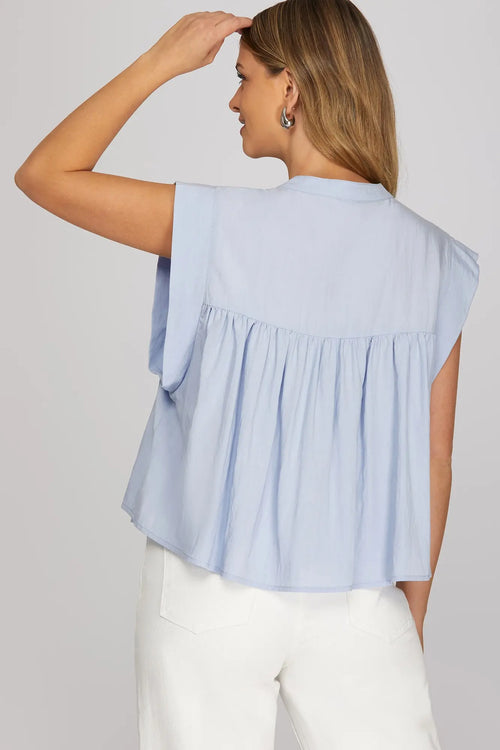 Blue Laced Top