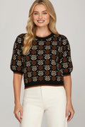 Floral Sweater Top