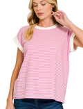 Striped Blouse with Trim