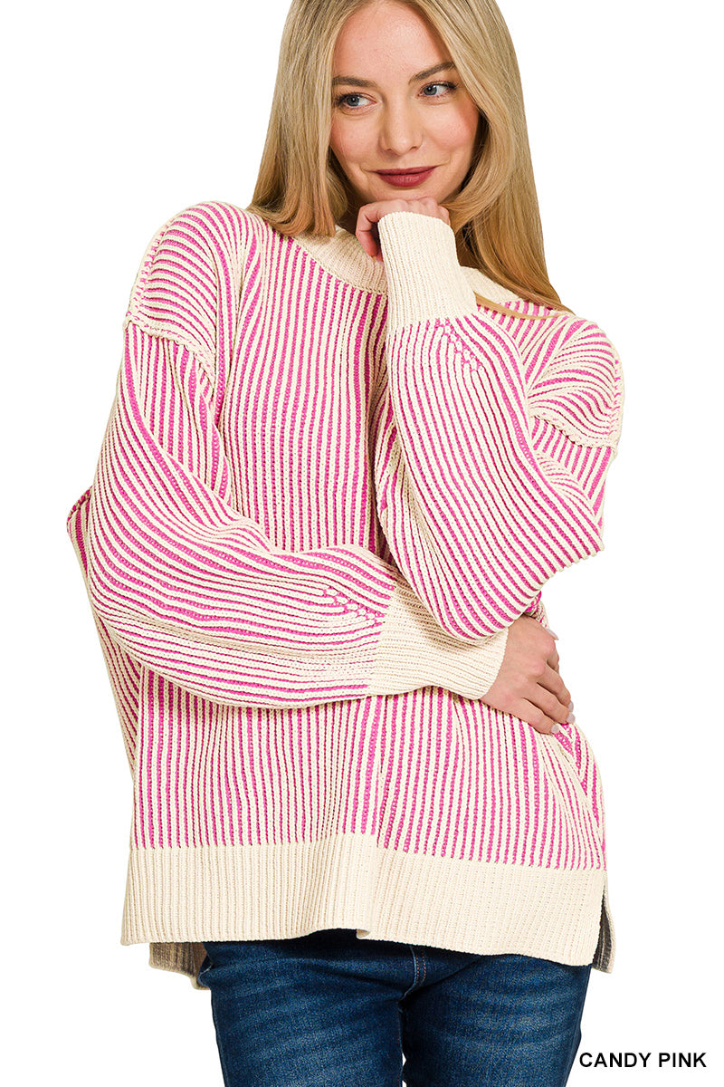 Pink Two Tone Sweater