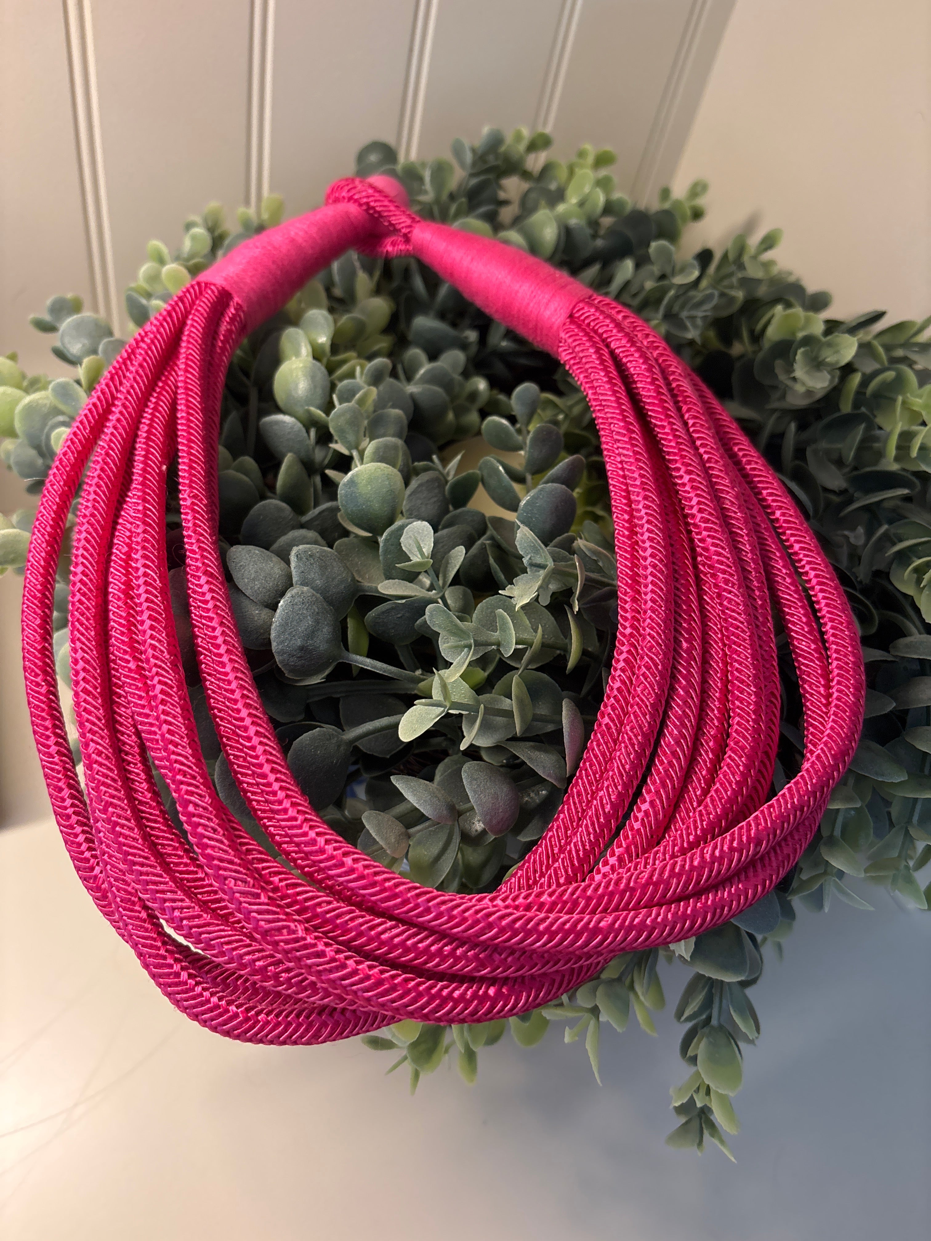 Hot Pink Slub Necklace