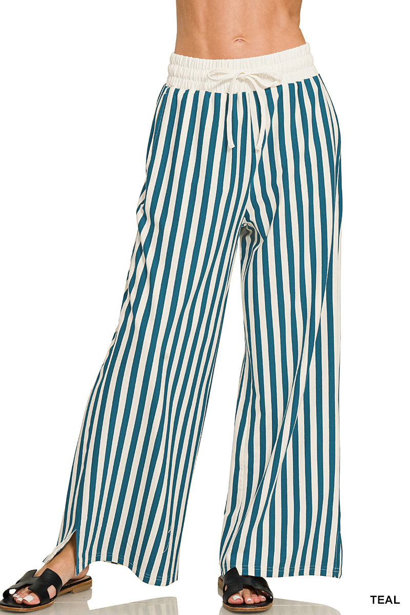 Teal Pinstripe Pants