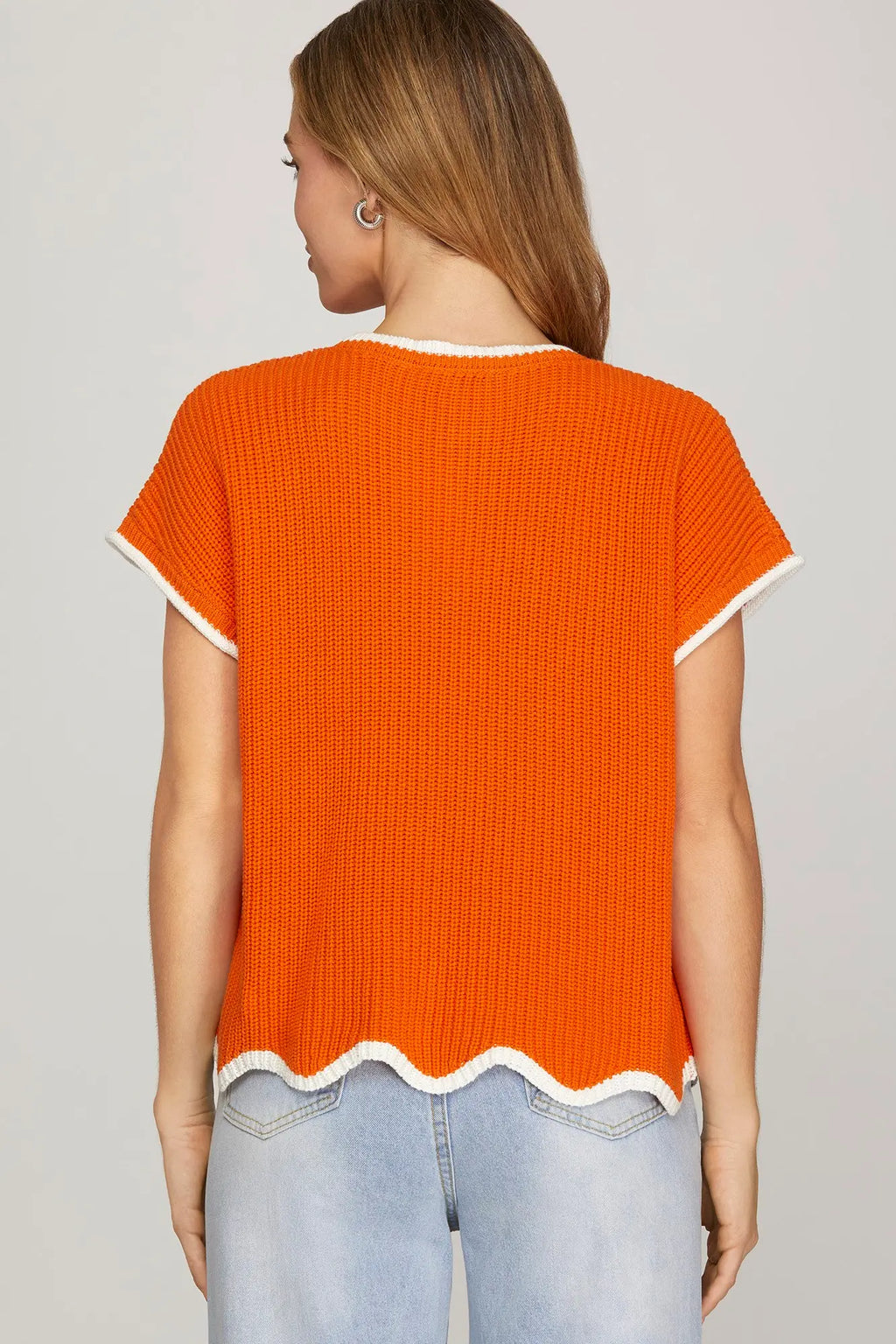 Orange Waves Top
