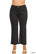 Curvy Black Cropped Denim