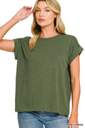 Olive Slub Tee