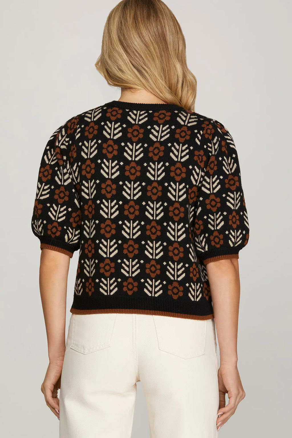Floral Sweater Top