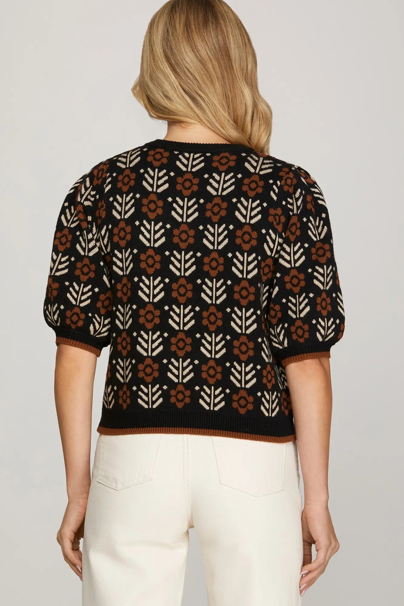 Floral Sweater Top