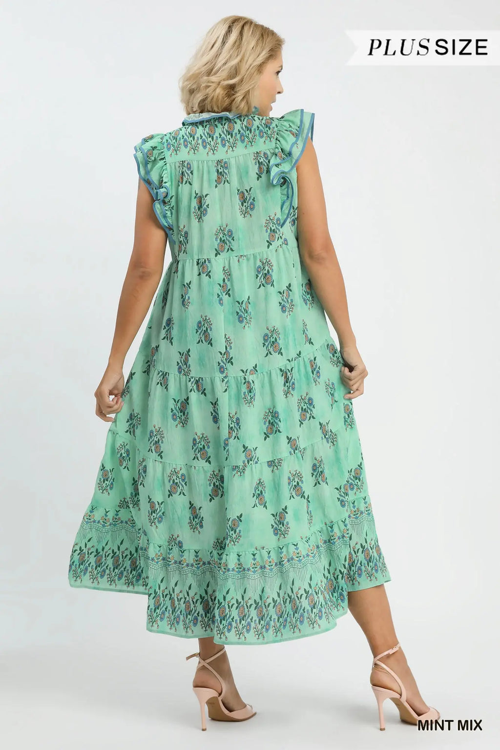Curvy Boho Floral Midi