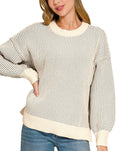 Gray Two Tone Sweater