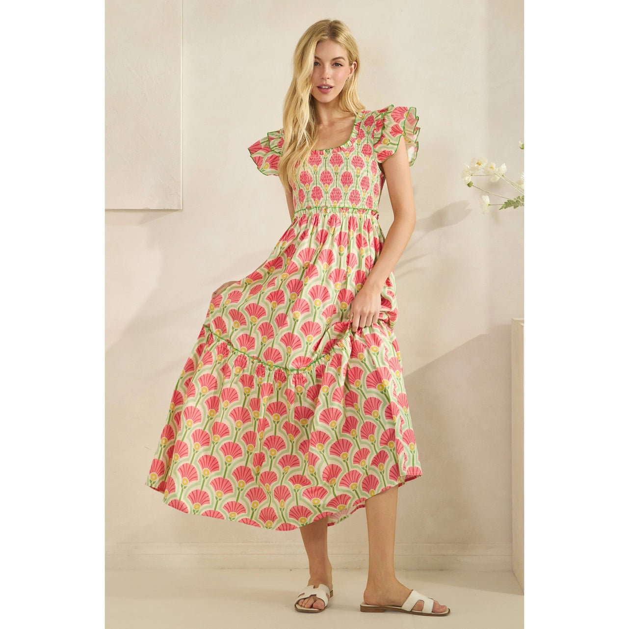 Bold Abstract Floral Maxi