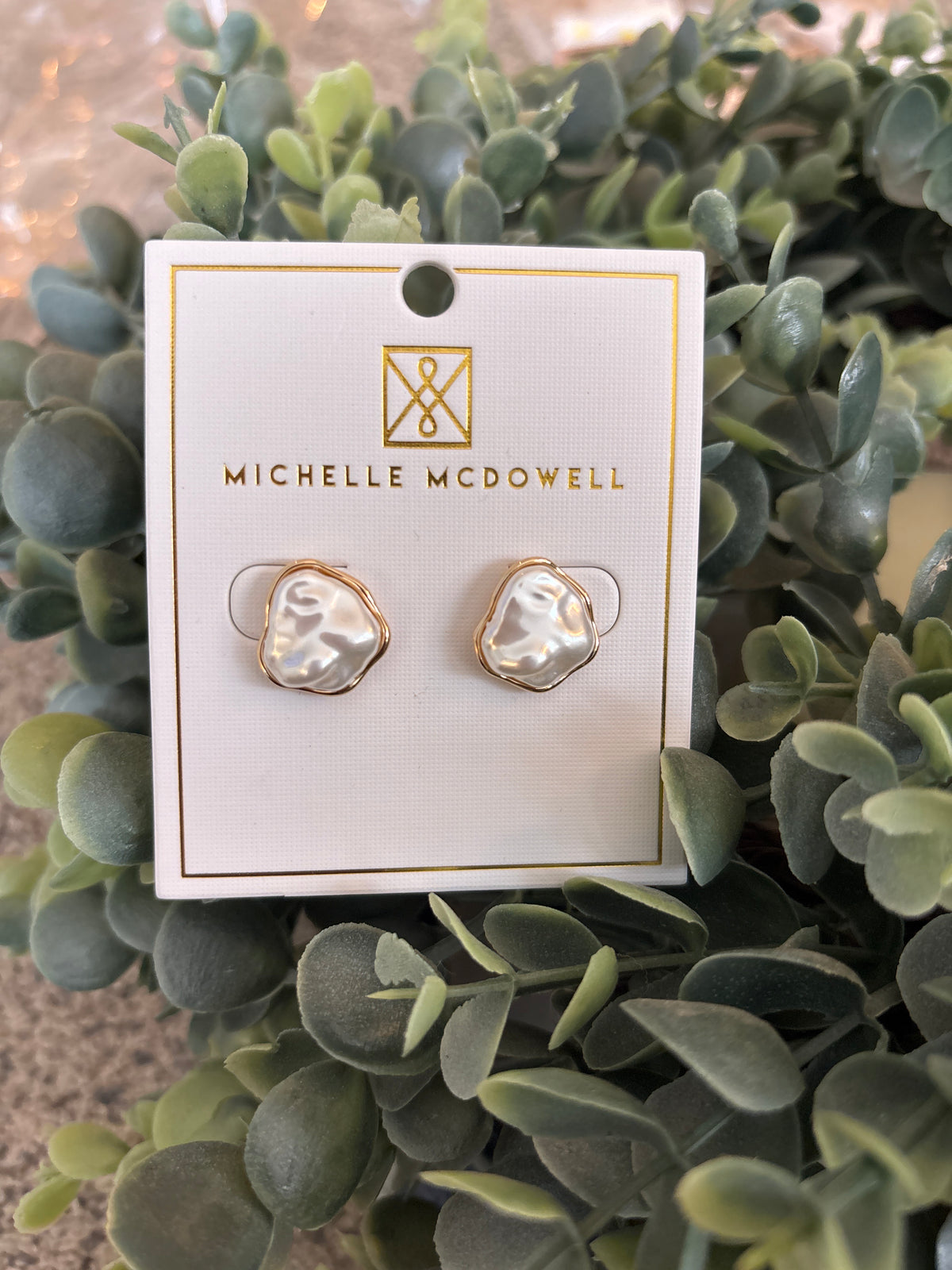 MM Abstract Pearl Studs