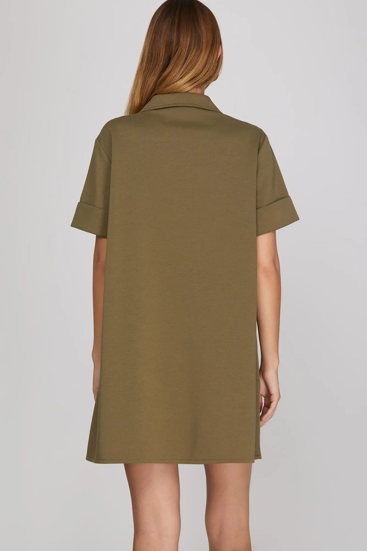 Olive Shift Dress