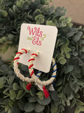 Red, White, and Blue Raffia Hoops