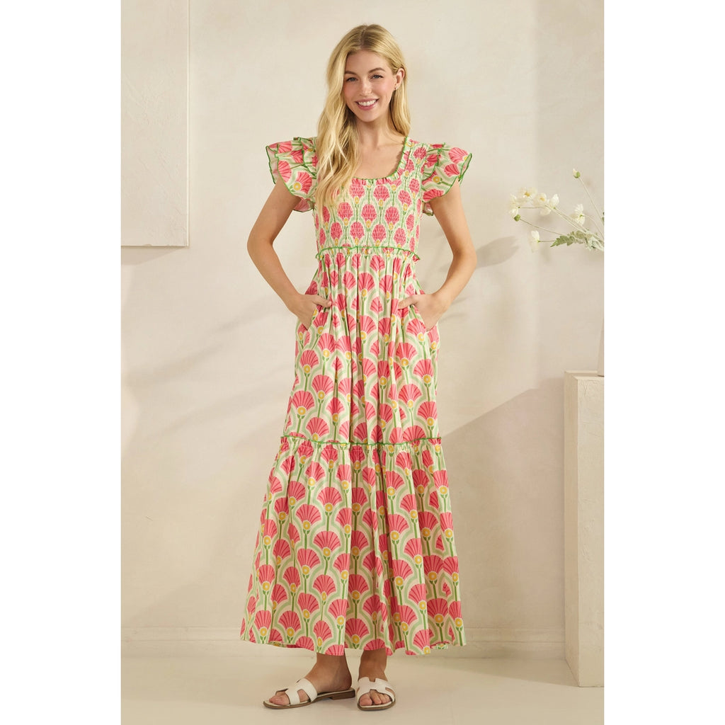 Bold Abstract Floral Maxi