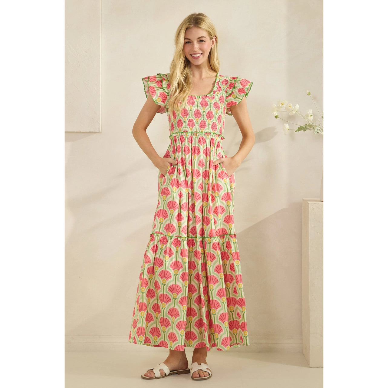 Bold Abstract Floral Maxi