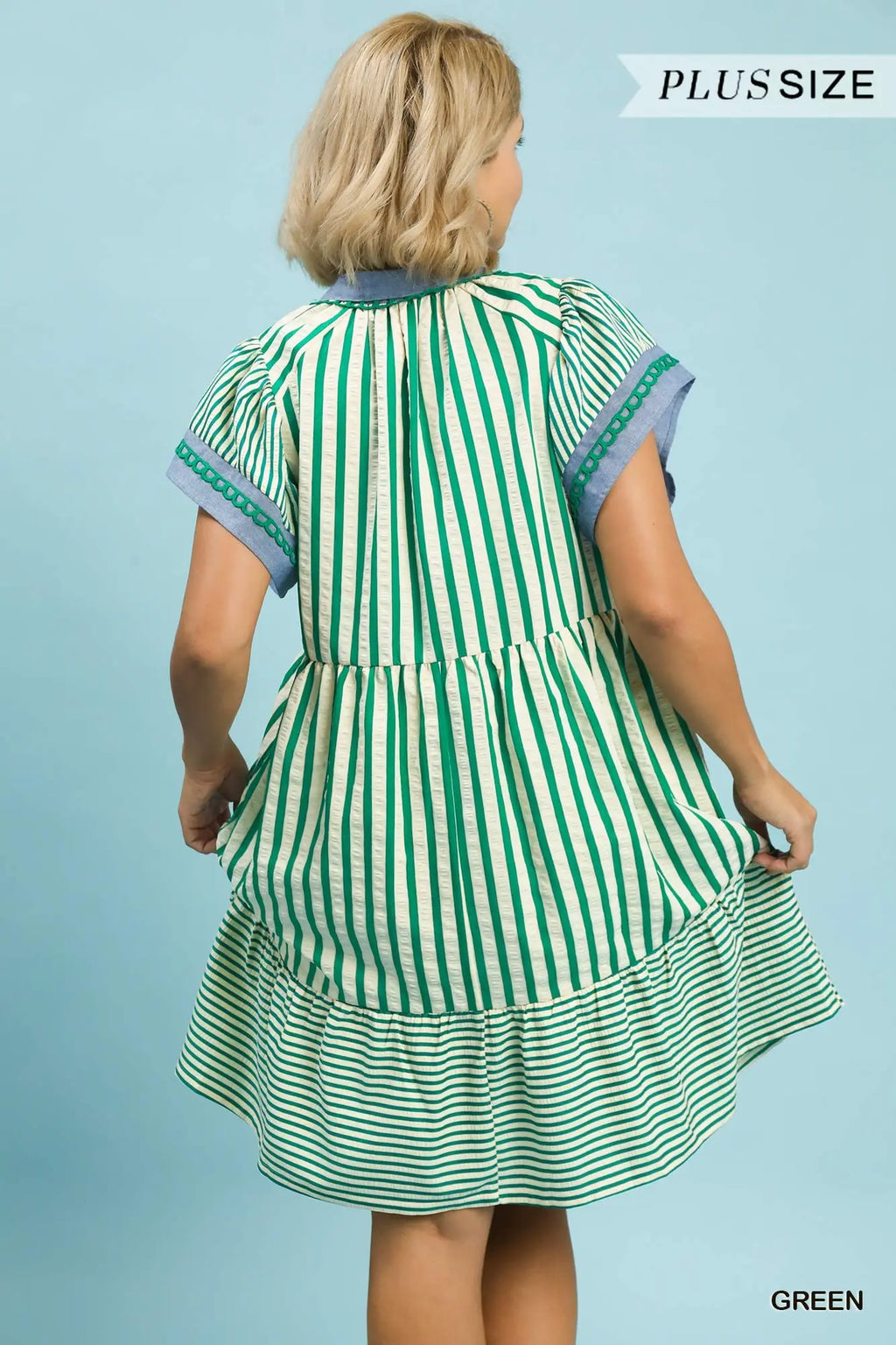 Curvy Mixed Stripe Dress
