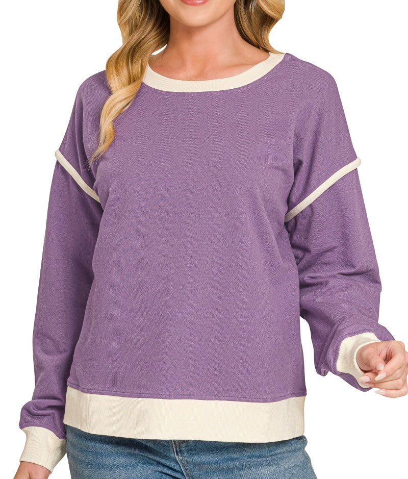 Purple French Terry Sweatshirt