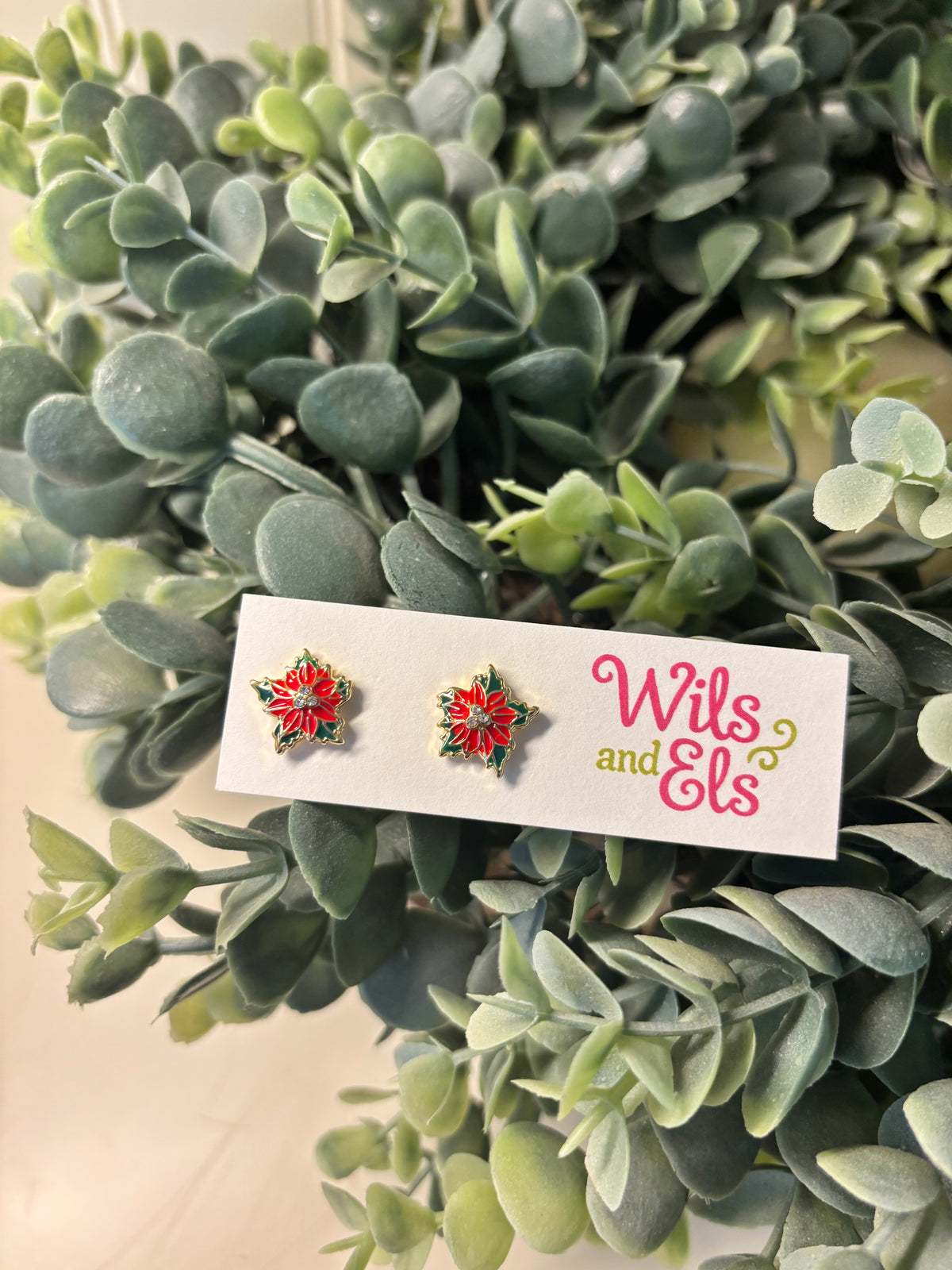 Poinsettia Stud