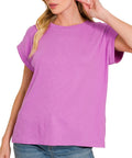 Slub Sleeve Basic Tee