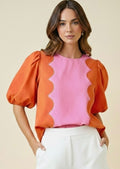 Sunset Scallop Blouse