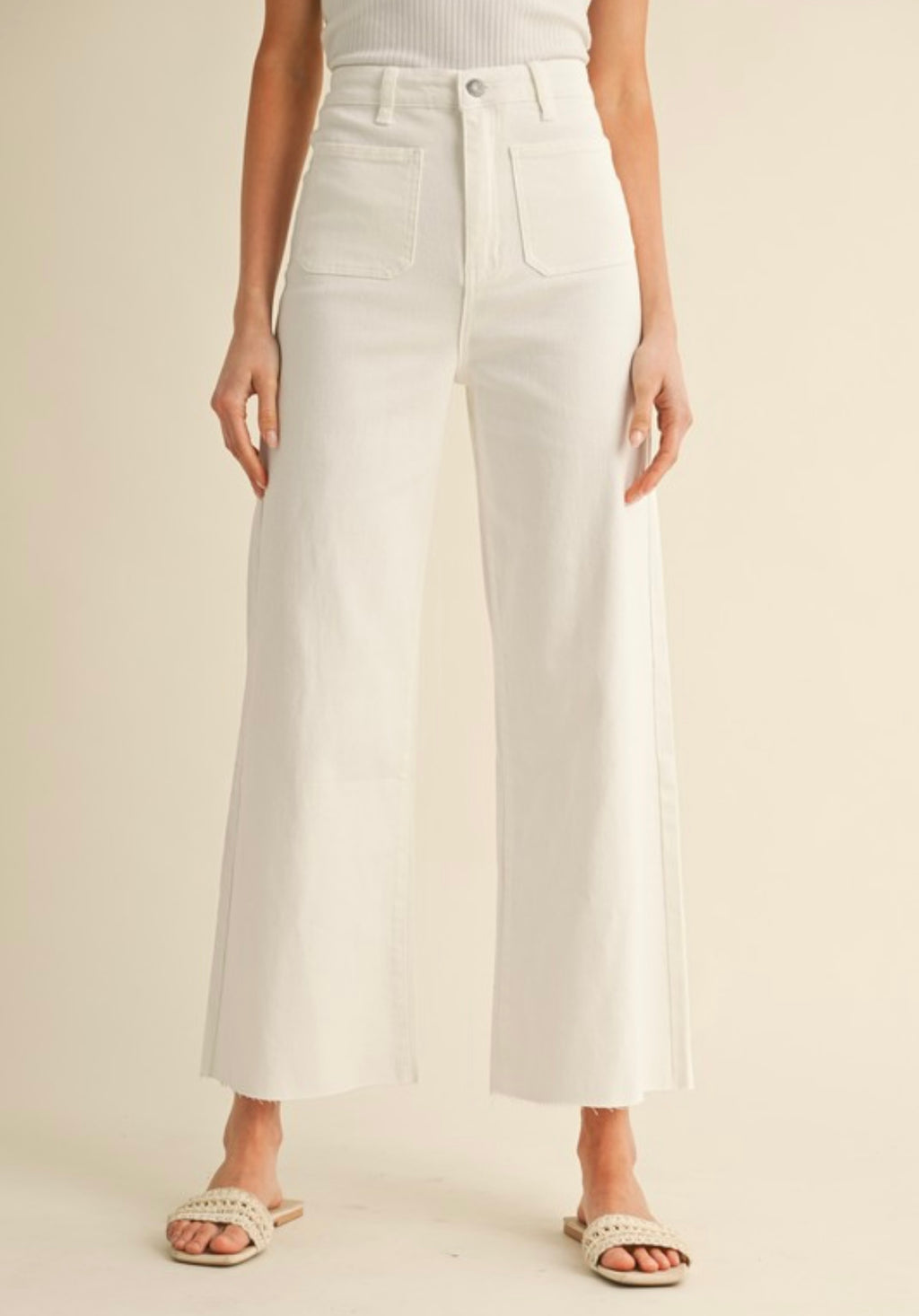Wide Leg Cropped Denim