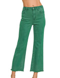 Green Cropped Denim