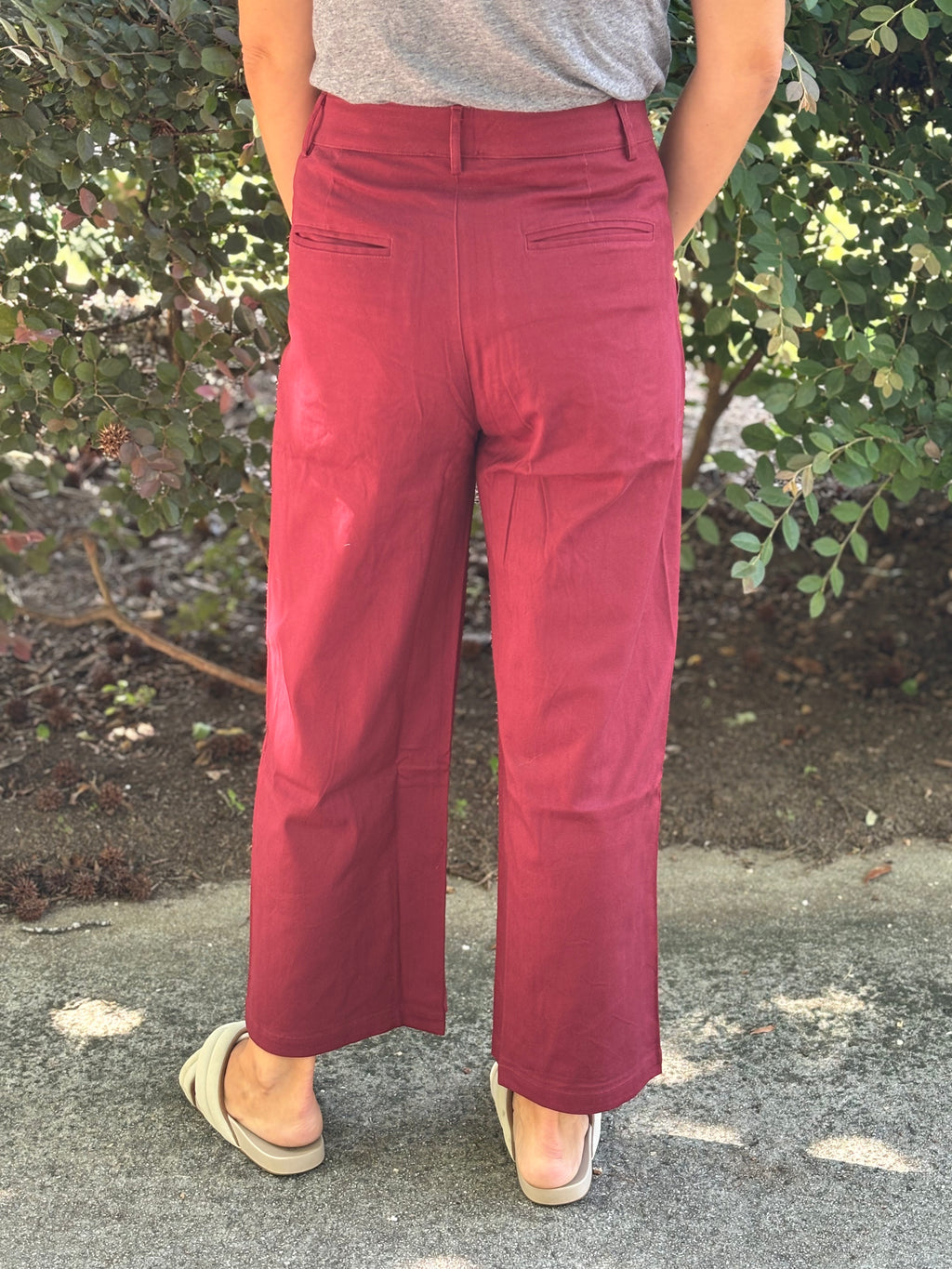 Scalloped Wide Leg Pants